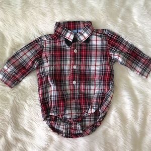 Dressy Baby Boy Button-Up Onsie